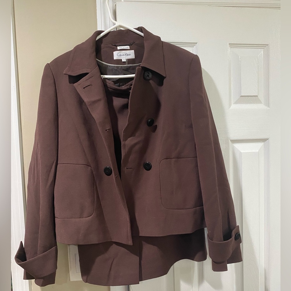 Calvin Klein Brown Skirt Set
